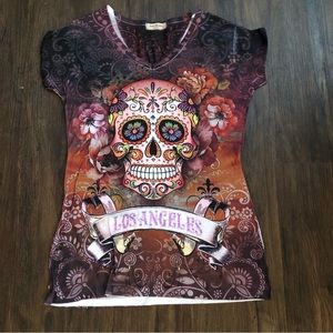 Sparkly Sugar Skull Tshirt